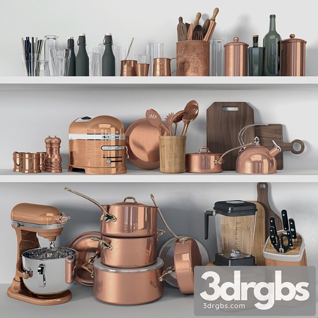 Tableware Kitchen decor 3dsmax Download - thumbnail 1