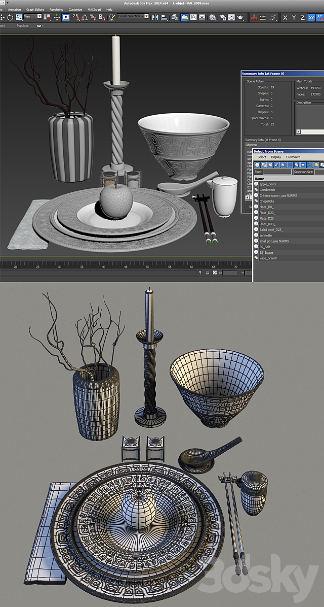 Tableware L-objet 3DSMax File - thumbnail 3