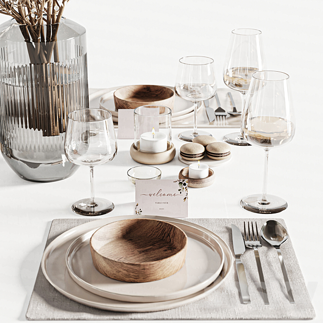 Tableware M set 31 3ds Max - thumbnail 3