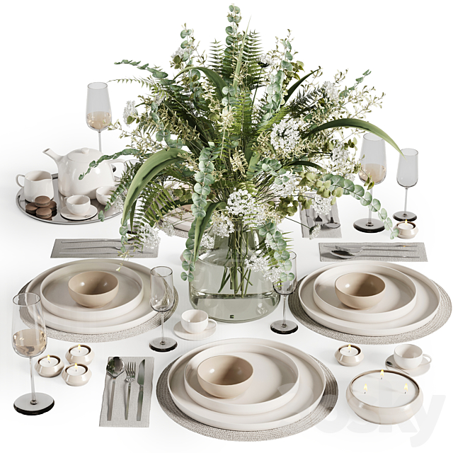 Tableware MA set 30 3ds Max - thumbnail 2