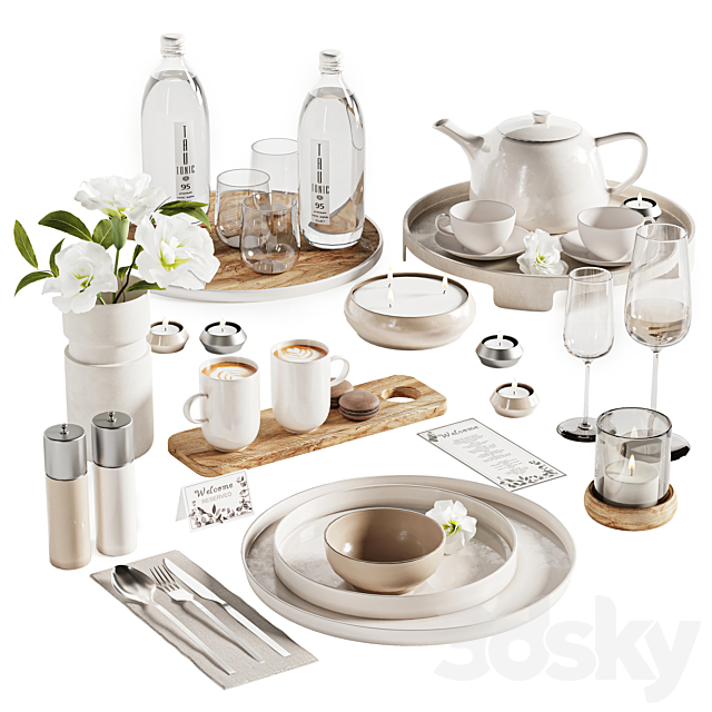 Tableware MA set 33 3ds Max - thumbnail 1