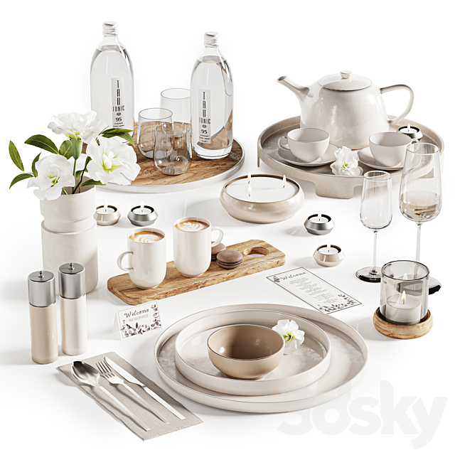 Tableware MA set 33 3ds Max - thumbnail 2