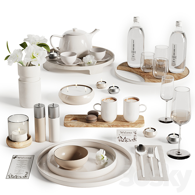 Tableware MA set 33 3ds Max - thumbnail 3