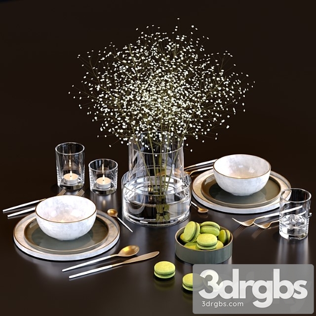 Tableware Set 01 10 3dsmax Download - thumbnail 1