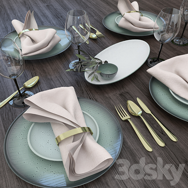 Tableware set 01 3DSMax File - thumbnail 2