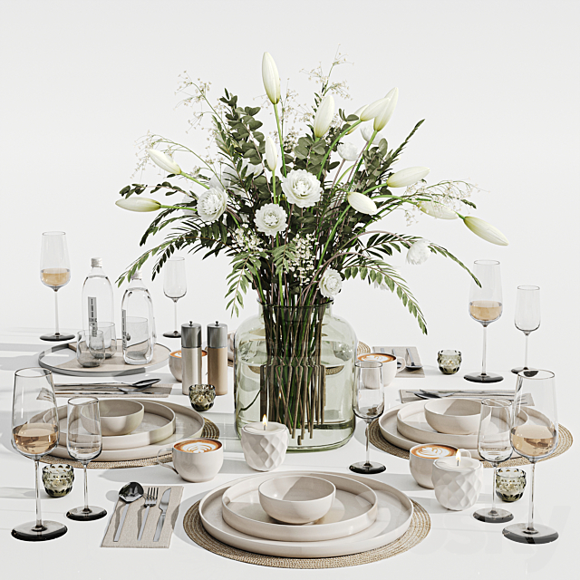 Tableware set 037 3ds Max - thumbnail 2