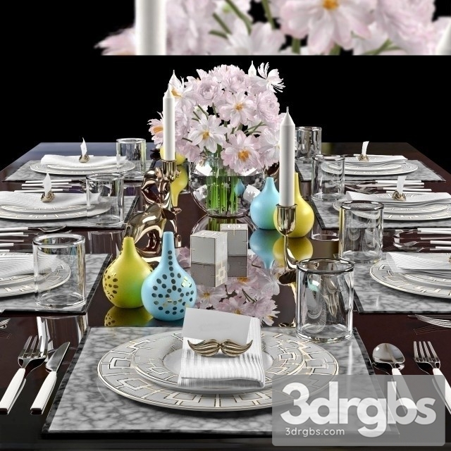 Tableware Set 1 3dsmax Download - thumbnail 1