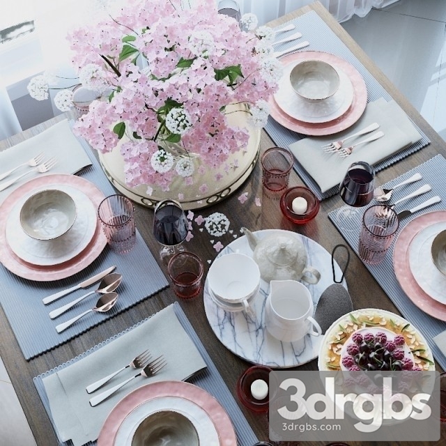 Tableware Set 12 3dsmax Download - thumbnail 1