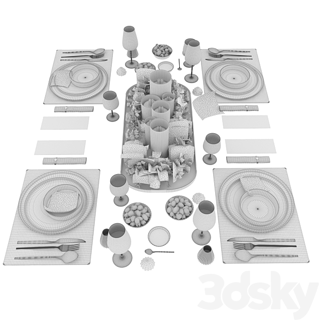 tableware set3 3DSMax File - thumbnail 6