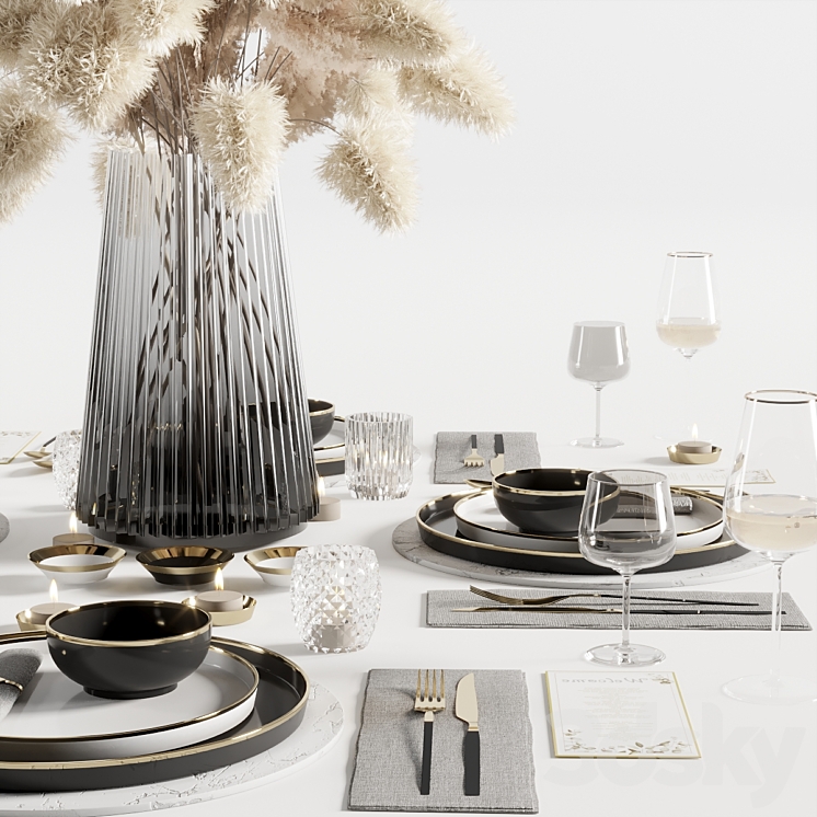 tableware set6 3DS Max Model - thumbnail 2