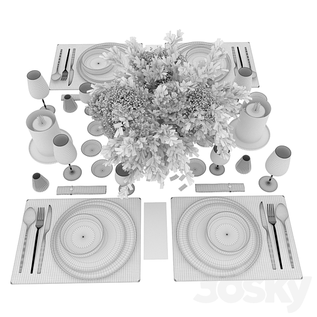 tableware set7 3DSMax File - thumbnail 5