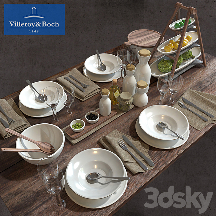 Tableware – villeroy & boch 3DS Max - thumbnail 1