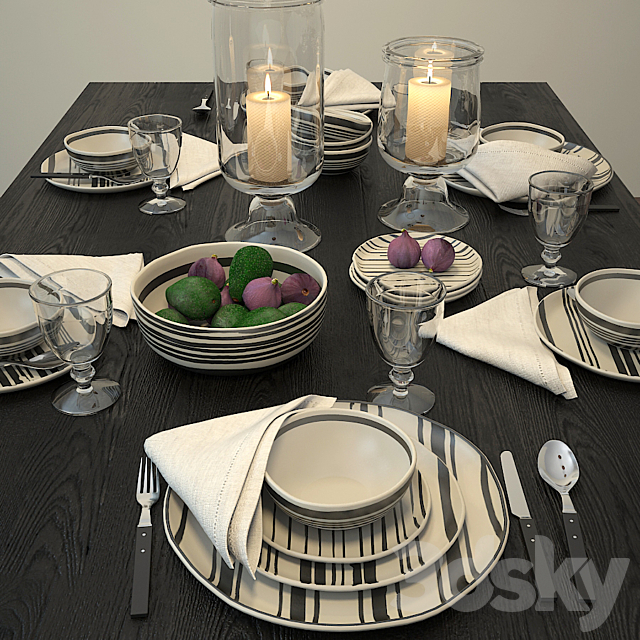 Tableware WYTHE STRIPED 3DSMax File - thumbnail 1