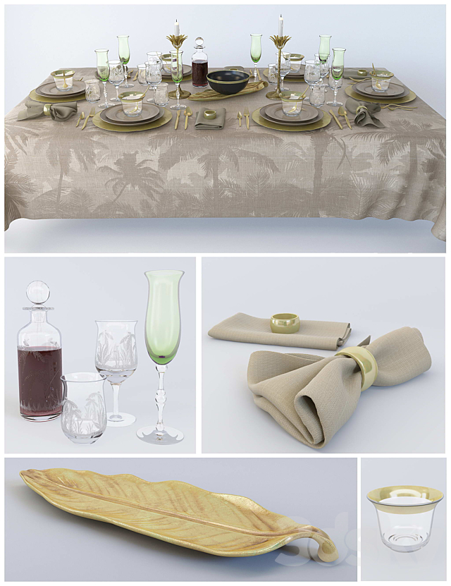 Tableware ZARA 3ds Max - thumbnail 2