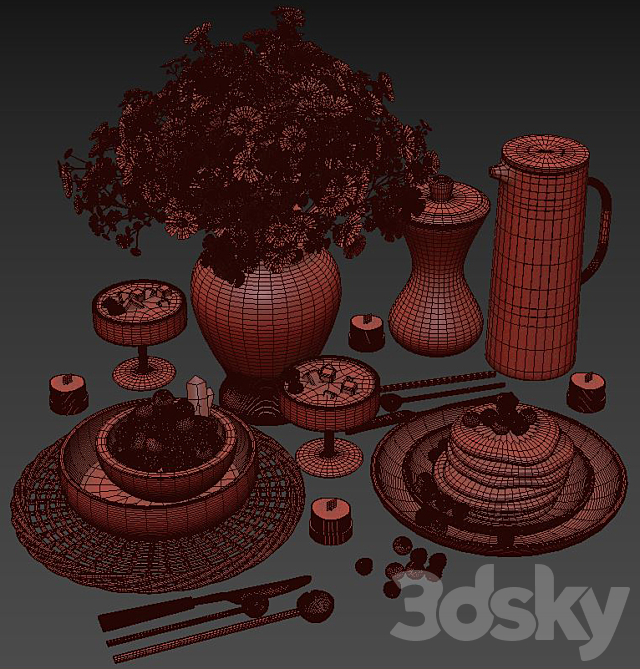 tableware003 3DS Max Model - thumbnail 5