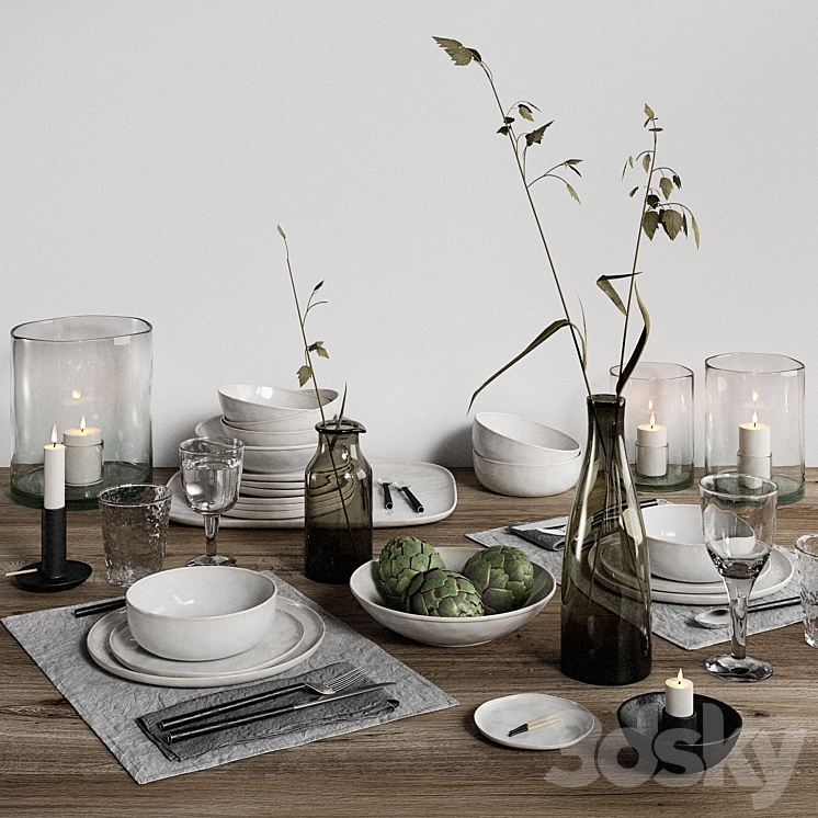 Tablewear 01 3DS Max - thumbnail 1