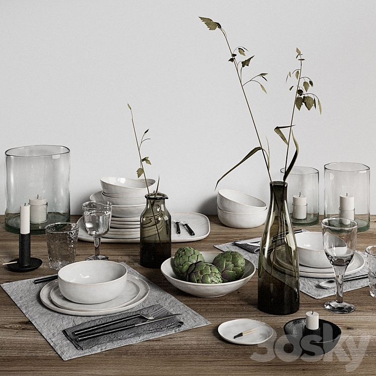 Tablewear 01 3DS Max - thumbnail 2