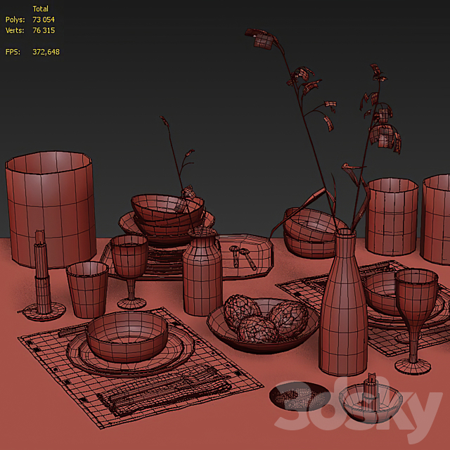 Tablewear 01 3DSMax File - thumbnail 6