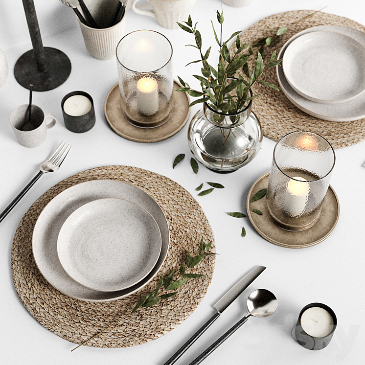 Tablewear 02 3DS Max Model - thumbnail 2