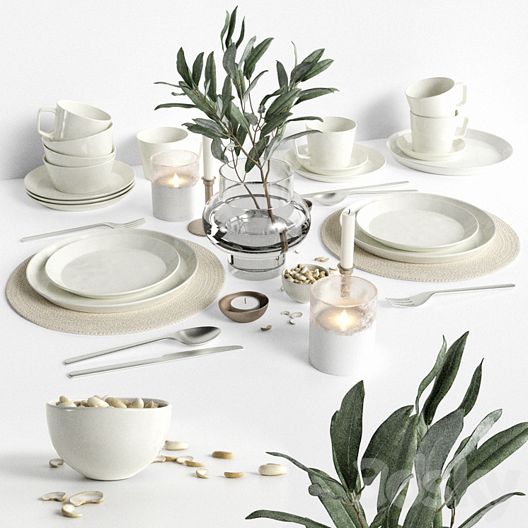 Tablewear 03 3DS Max Model - thumbnail 1