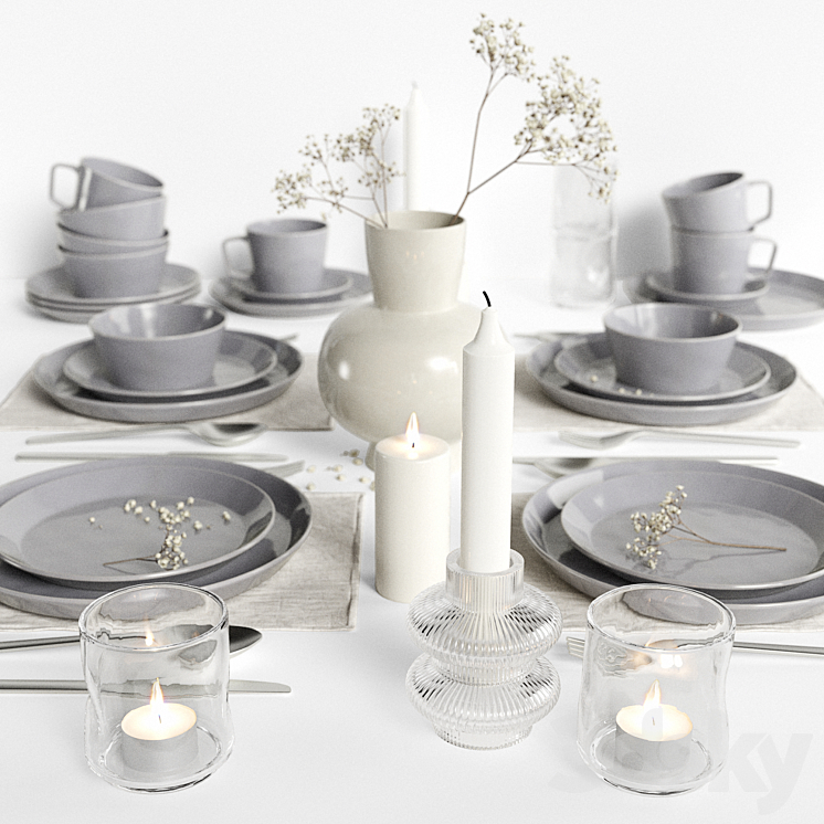 Tablewear 04 3DS Max Model - thumbnail 2