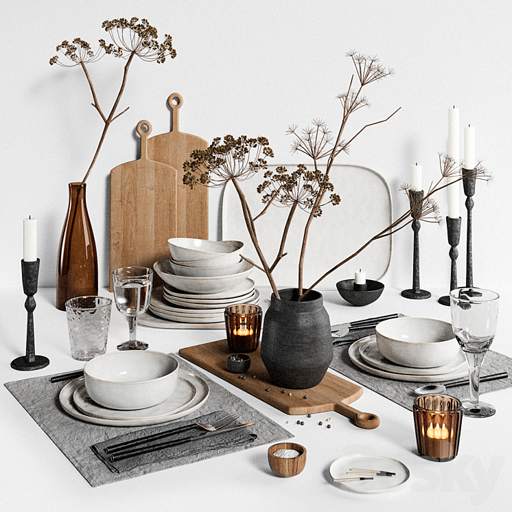 Tablewear 08 3DS Max Model - thumbnail 1