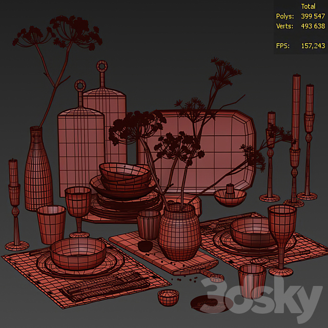 Tablewear 08 3DS Max Model - thumbnail 5