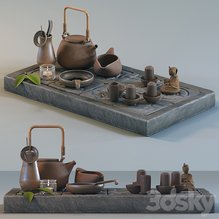 Tea ceremony set 3DS Max - thumbnail 1