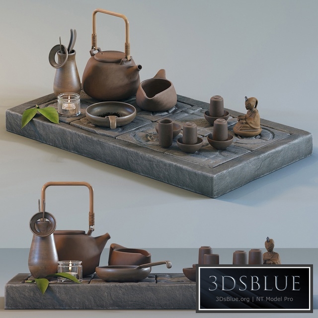 Tea ceremony set 3DS Max - thumbnail 3