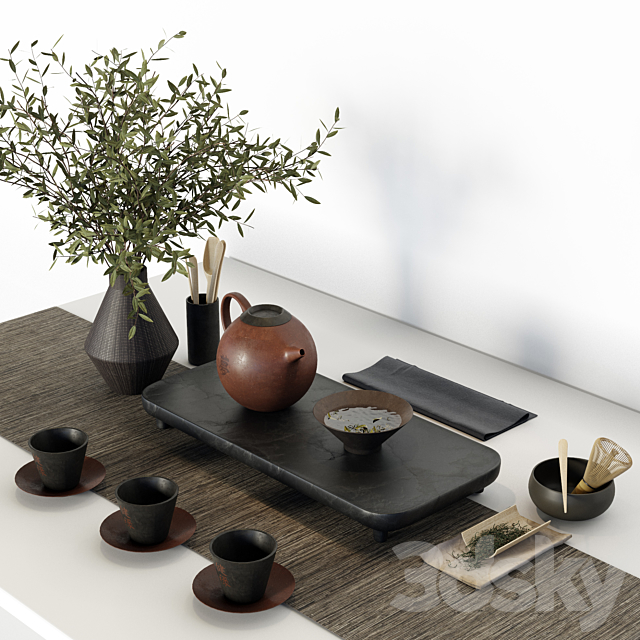 Tea ceremony set 3DSMax File - thumbnail 2