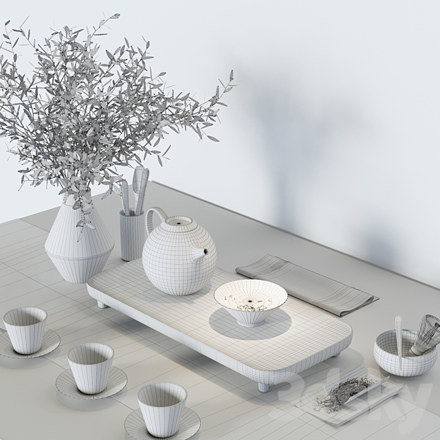 Tea ceremony set 3DSMax File - thumbnail 4