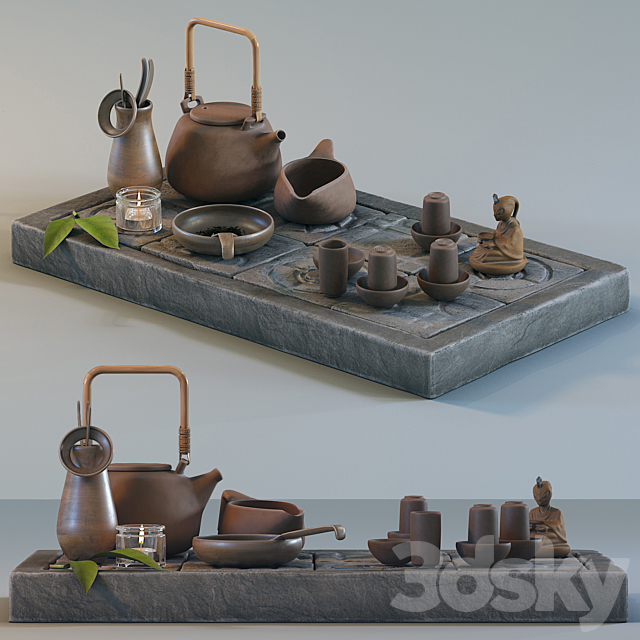 Tea ceremony set 3DSMax File - thumbnail 1