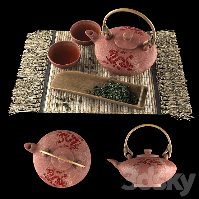 Tea set 1 3DSMax File - thumbnail 1