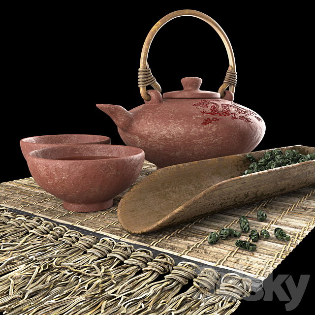 Tea set 1 3DSMax File - thumbnail 3