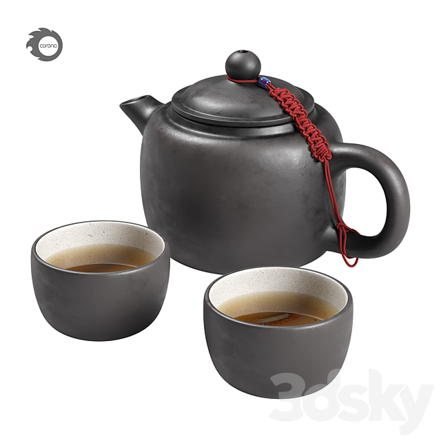 Tea set 2 3DSMax File - thumbnail 1