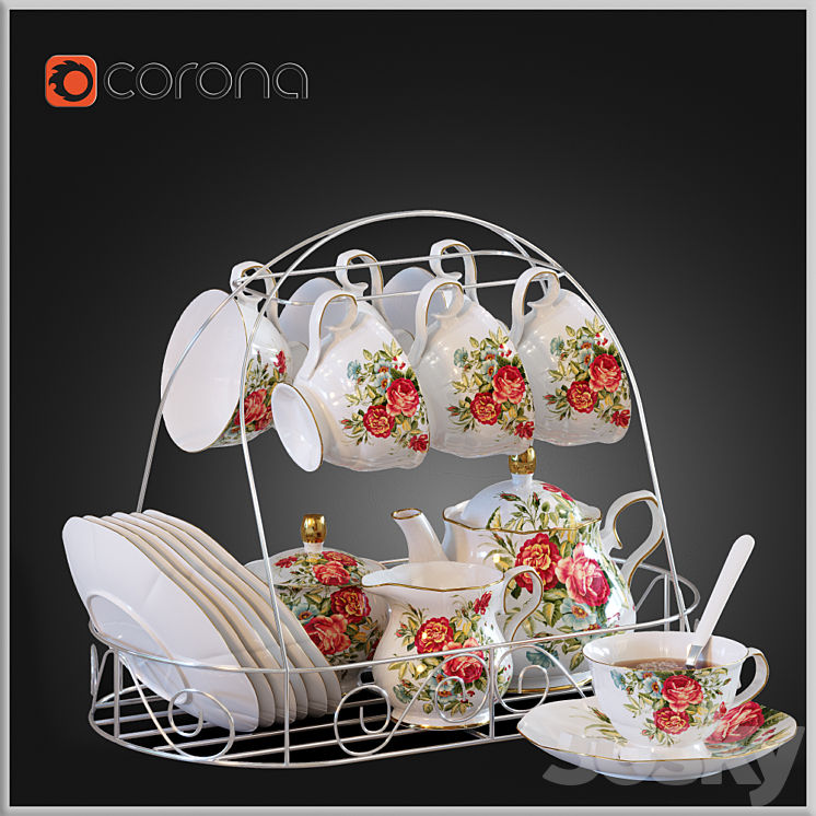 Tea-set 3DS Max - thumbnail 1