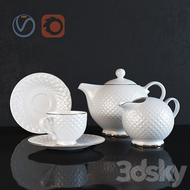 Tea Set “Golf” from the Royal Aurel 3DSMax File - thumbnail 1