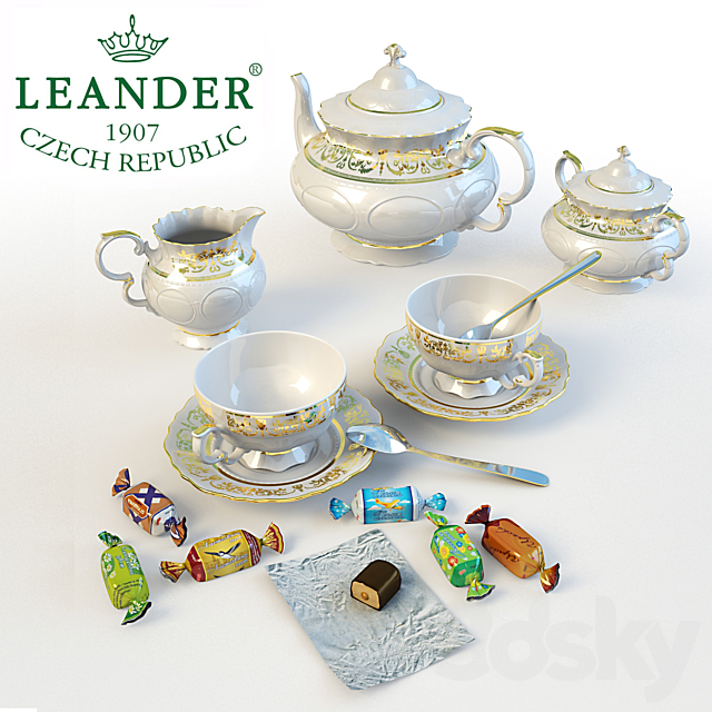 Tea Set “Leander”. model “Sonata” 3DSMax File - thumbnail 2