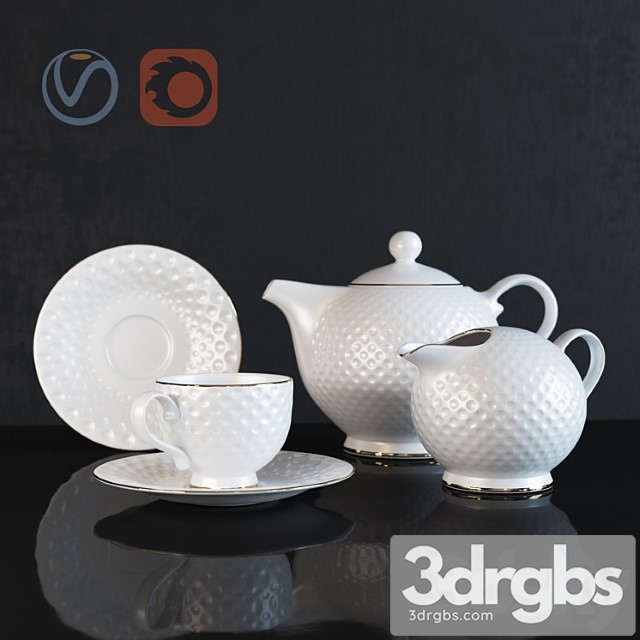 Tea set &quot 3dsmax Download - thumbnail 1