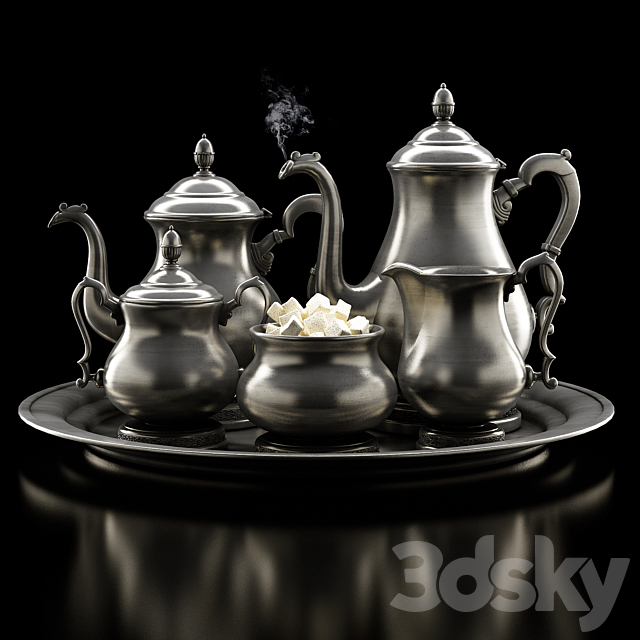 Tea sets 3DSMax File - thumbnail 1