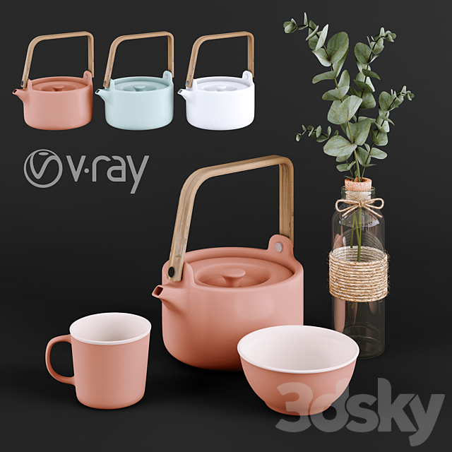 Théière nature terra teaset 3DSMax File - thumbnail 1