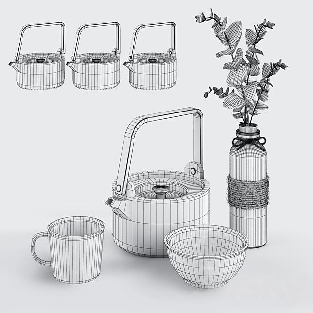 Théière nature terra teaset 3DSMax File - thumbnail 2