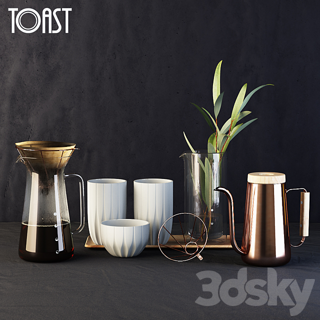 TOAST Coffee Dripper Set 3DSMax File - thumbnail 1