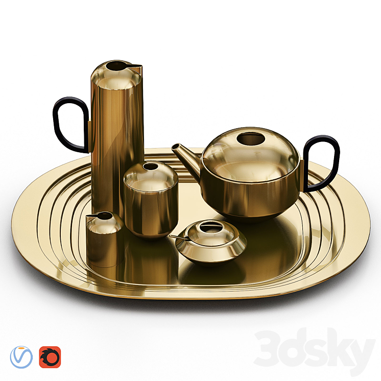 TOM DIXON – FORM Tea Set 3DS Max - thumbnail 1