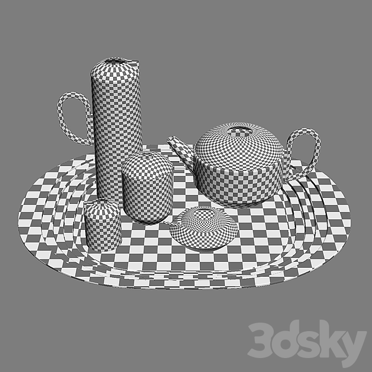 TOM DIXON – FORM Tea Set 3DS Max - thumbnail 2