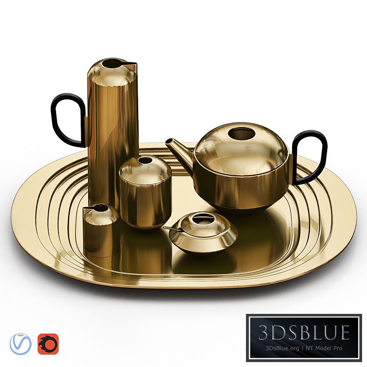 TOM DIXON – FORM Tea Set 3DS Max - thumbnail 3