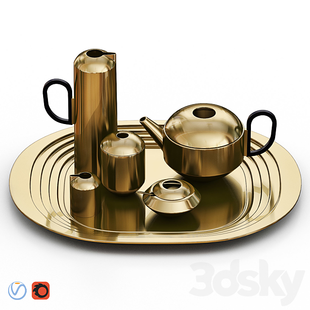 TOM DIXON – FORM Tea Set 3DSMax File - thumbnail 1