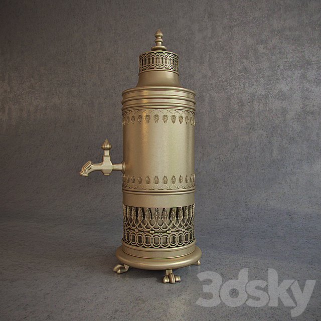 Turkish samovar 3DS Max Model - thumbnail 1