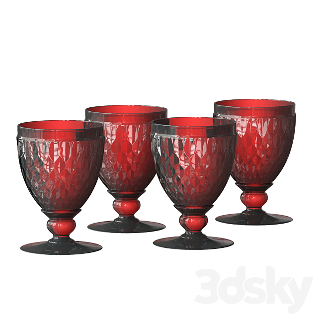 Villeroy boch red wine glass 3DSMax File - thumbnail 1
