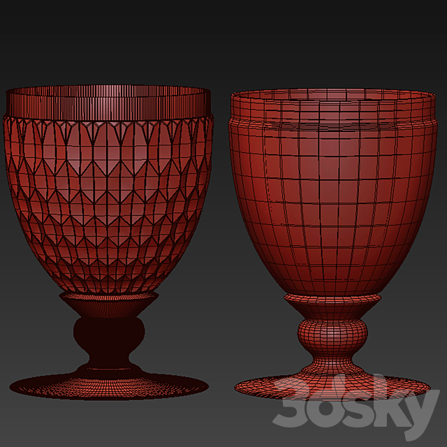 Villeroy boch red wine glass 3DSMax File - thumbnail 3